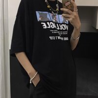 áo phông tay lỡ unisex form rộng oversize streetwear