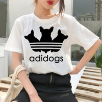 Áo Phông thun trắng adidog kẻ ngang độc đáo áo cotton 100% thoáng mát unisex tb6018