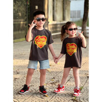 Áo phông trái tim cho bé , áo thun kid unisex , Shin Genz Baby