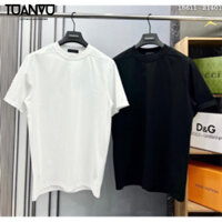 Áo phông trắng đen trơn nam nữ Premium Cotton 100% dày dặn phối cầu vai may nổi 2 đường viền Eo Vì đơn giản đẹp APLV01