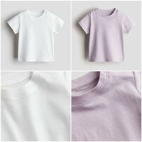 Áo phông trắng / tím baby HM H&M_authentic