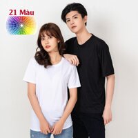 Áo Phông Trơn Andromeda Nhiều Màu Nam Nữ vải Dày Mịn Ngắn Tay Cổ Tròn - Màu Đen - L