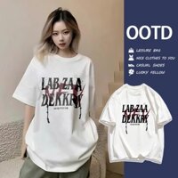 Áo phông Unisex In chữ Tiếng Anh Cách điệu Cá tính Form rộng tay ngắn oversize Cổ tròn #068