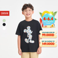Áo phông unisex trẻ em CANIFA áo thun in hình Mickey chất liệu cotton USA 3TS24S003