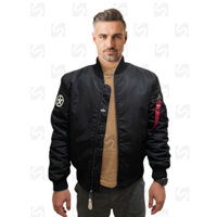 Áo pilot bomber jacket Ma1 VF ARMY Back Print form vừa vặn