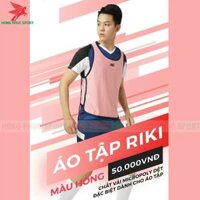 ÁO PITCH LƯỚI TẬP BÓNG ĐÁ RIKI MÀU HỒNG