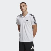 Áo Polo Adidas Nam Chính Hãng - Train Essentials Piqué 3-Stripes Training - Trắng | JapanSport IB8109