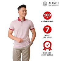 Áo polo, áo phông, áo thun cổ bẻ nam màu đỏ đô dệt kiểu V Aligro chất liệu cotton, không xù, không bám dính ALGPLO77 - XL