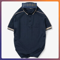 Áo Polo, áo thun nam có cổ ngắn tay chất cotton cá sấu kẻ ngang co dãn phối màu