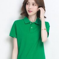 Áo Polo  Áo Thun Polo Nữ Cổ Bẻ Ngắn Tay Đồng Phục Văn Phòng Chất Vải Cotton Poly Cá Sấu Co Giãn Thoáng Khí