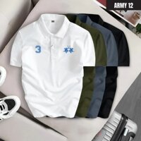 Áo Polo ARMY 12 Chính Hãng - Áo polo cao cấp có cổ sang trọng, cotton thoáng mát, không xù lông