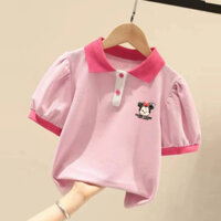 Áo polo bé gái NHẬT HÀ KIDS C3 size đại từ 14-45kg chất liệu poly pha spandex thấm hút mồ hôi, mềm mại.