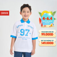 Áo polo bé trai CANIFA chất liệu cotton USA phối màu 2TP24S007