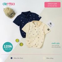 Áo polo bé trai họa tiết DEROSA cho bé từ 1 đến 4 tuổi DSK24-3269A