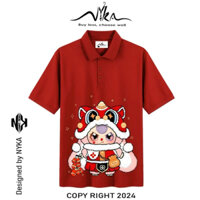 Áo polo cá sấu in hình Baby Three tết 2025