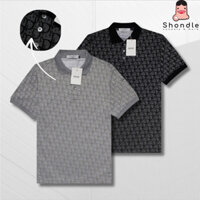 Áo Polo Có Cổ Nam Nữ D I O R Vải Cá sấu Hoạ Tiết Nhung Nổi Form Rộng Tay Lỡ Full Tag Mạc Chuẩn