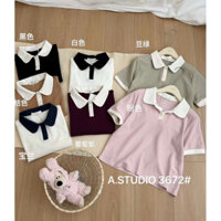 Áo polo cổ sen pha màu A.STUDIO 3672 (chuẩn hãng)