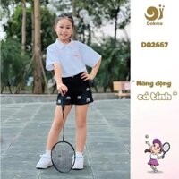Áo polo cộc tay bé gái Dokma DA2667 (7-10Y) chất vải polo cao cấp