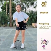 Áo polo cộc tay bé gái Dokma DA2667 (7-10Y) chất vải polo cao cấp