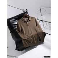 Áo polo dài tay chất liệu Len cashmere cao cấp mềm mịn, phong cách vintage 41113