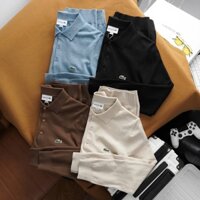 Áo polo dài tay nam dệt kim len L C basic 4M dày dặn, chuẩn form, sang trọng dành cho nam