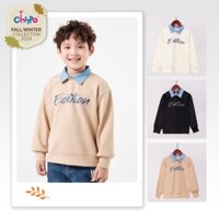 Áo Polo dài tay thu đông Chippo chất liệu mềm mại cho bé trai từ 6 đến 10 tuổi(20-32Kg) Polo Edition