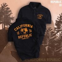 Áo polo Gấu cali nâu tay lỡ - unisex nam nữ hottrend