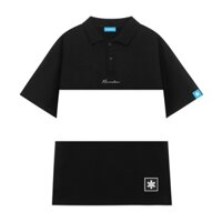 Áo Polo Karants Stripe Black Unisex Nam Nữ Thun Cá Sấu Cao Cấp