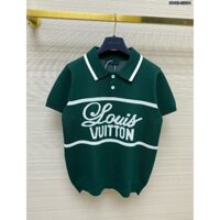 Áo Polo len nam Lv chất len dệt mịn họa tiết phối logo mới nhất 2024