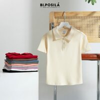 [ÁO POLO LỬNG] BI.POSILÁ -  ÁO THUN POLO NỮ BASIC VẢI COTTON BORIP MỀM MỊN MÁT - Áo nữ Top Women