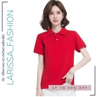 Áo POLO màu ĐỎ - Áo phông Trơn Nam Nữ,ngắn tay có cổ,vải cao cấp không xù,co dãn 4 chiều. Nhận IN ẤN theo yêu cầu