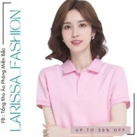 Áo POLO màu HỒNG PHẤN - Áo phông Trơn Nam Nữ,ngắn tay có cổ,vải cao cấp không xù,co dãn 4 chiều. Nhận IN ẤN theo yêu cầu