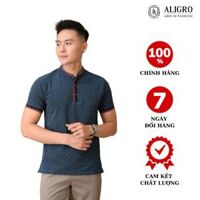 Áo Polo Nam Aligro ALGPLO36 - Xanh Đen In - Size M