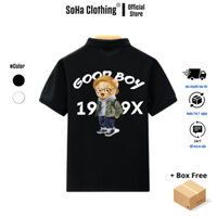 Áo Polo nam Bear 1991 vải cá sấu cotton nam tính, thanh lịch, sang trọng - SoHa Clothing