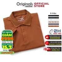 Áo polo nam Calvin bo dệt tăm 100% cotton cá sấu gai cao cấp có cổ bẻ tay ngắn chuẩn form công sở PLOG3 -MONOCHROME