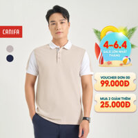 Áo polo nam CANIFA  cổ bẻ nẹp cài cúc chi tiết can phối 2 màu 8TP24S011