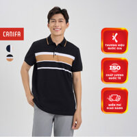 Áo polo nam CANIFA  dệt kẻ thân phom dáng thoải mái vừa vặn 8TP24C003