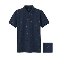 Áo Polo nam cổ sơ mi Uniqlo 132853-62 xanh -