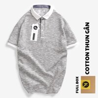 Áo polo nam đẹp Kingmen cao cấp kẻ sọc vải cotton PL11 - Fullbox