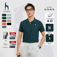 Áo polo nam DOMINUS vải cotton pique 4.0 mềm mịn, co dãn tốt, thoáng mát, đứng form - HUSSIO