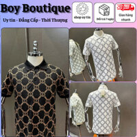 Áo polo nam  gucci in họa tiết cực sắc nét hè 2025