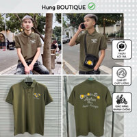 Áo polo nam màu xanh camo họa tiết thêu 2 mặt trước sau - chất vải cotton co giãn nhẹ nhàng mới nhất