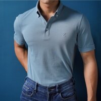 Áo Polo nam màu xanh da trời Slate Blue Cotton Nano Polo Zicnor