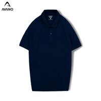 Áo polo nam màu xanh đen AVANO vải Cotton mắt chim mềm mịn thoáng mát không bai xù dáng Slimfit PL01