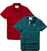 Áo polo nam ngắn tay có cổ, Combo 2 áo, DokaFashion regular fit chuẩn hàng xuất, áo phông thun polo nam tay ngắn  EZ235 - Đỏ đô - Xanh cổ vịt - XXL