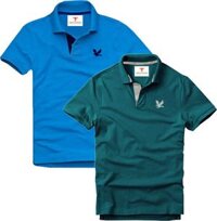 Áo polo nam ngắn tay có cổ, Combo 2 áo, DokaFashion regular fit chuẩn hàng xuất, áo phông thun polo nam tay ngắn  EZ235 - Xanh cổ vịt - Xanh dương - L
