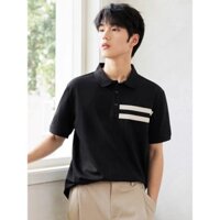 Áo polo nam ngắn tay phối sọc ngang POLO 006, áo thun nam cổ trụ phong cách Hàn Quốc