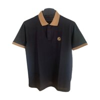 Áo POLO nam nữ màu Đen phối bo BE vải co dãn 4 chiều thoáng mát không xù lông giữ phom áo tốt