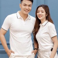 Áo Polo nam nữ unisex có cổ đẹp Hamino basic ngắn tay chất vải thun cotton co giãn cao cấp màu trắng đen E2