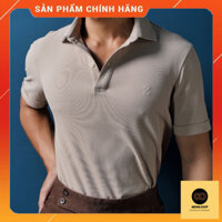 Áo Polo nam tay ngắn màu xám trắng Simply Taupe Cotton Nano